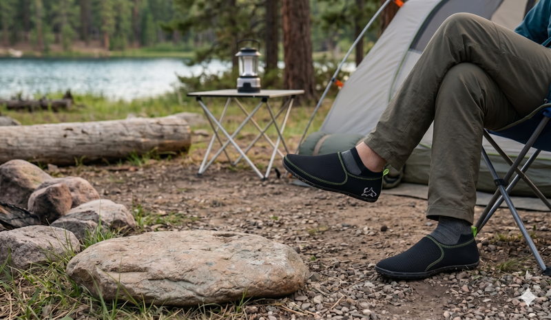 best camp shoes for bikepackers — BERT packable outdoor shoe